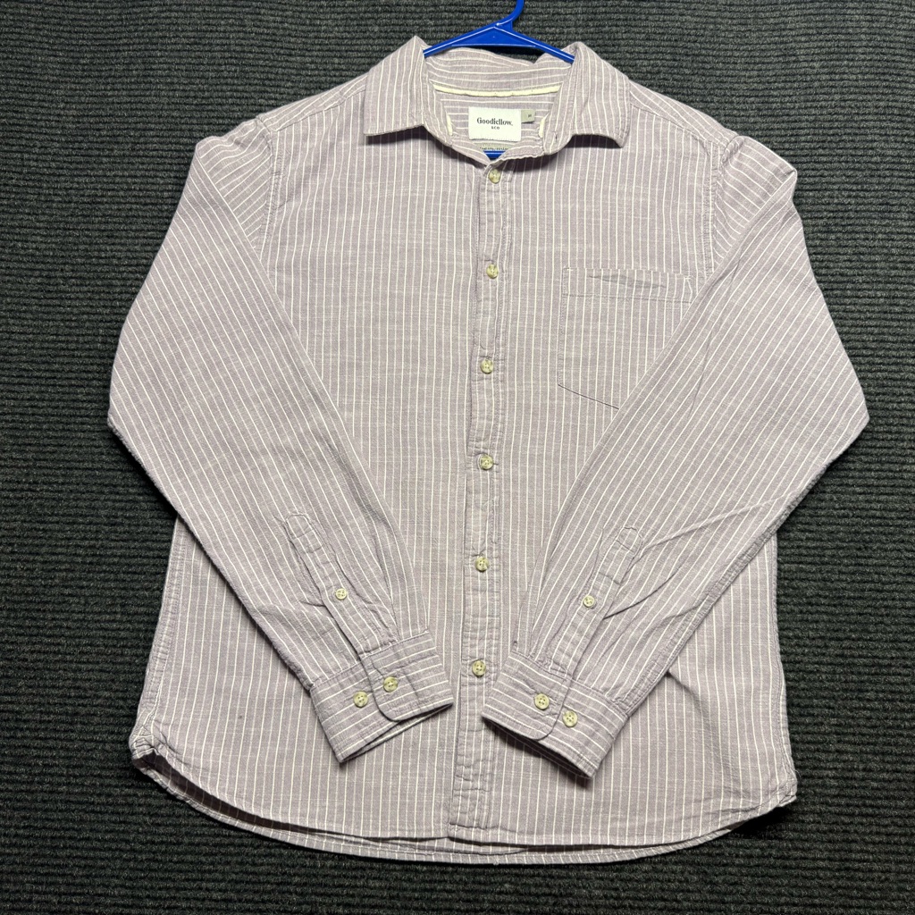 Goodfellow & Co Lavender Striped Casual Shirt